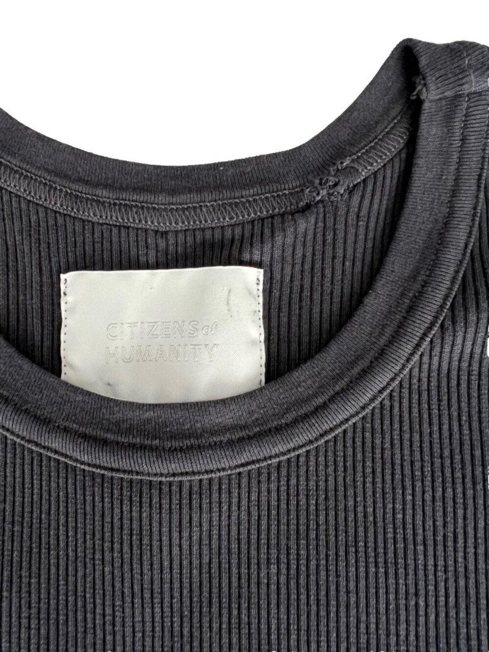 *** Citizens of Humanity Nello Ribbed Tee Grey ( XS ) - Picture 3 of 4